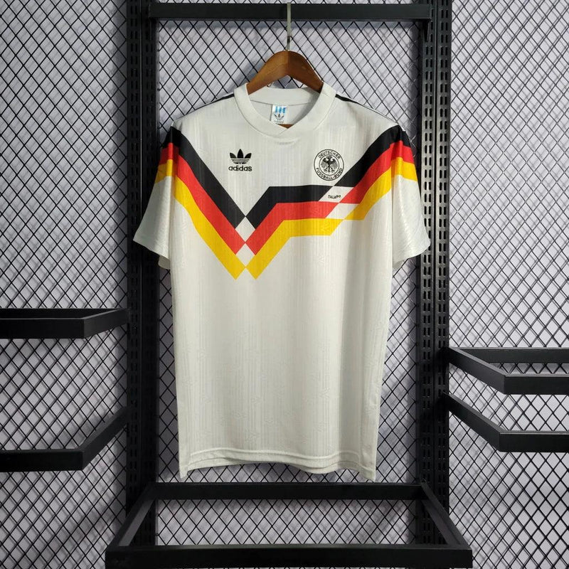 Camisa Alemanha I 1990 Adidas - Branca - Retrô