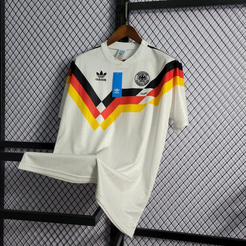 Camisa Alemanha I 1990 Adidas - Branca - Retrô