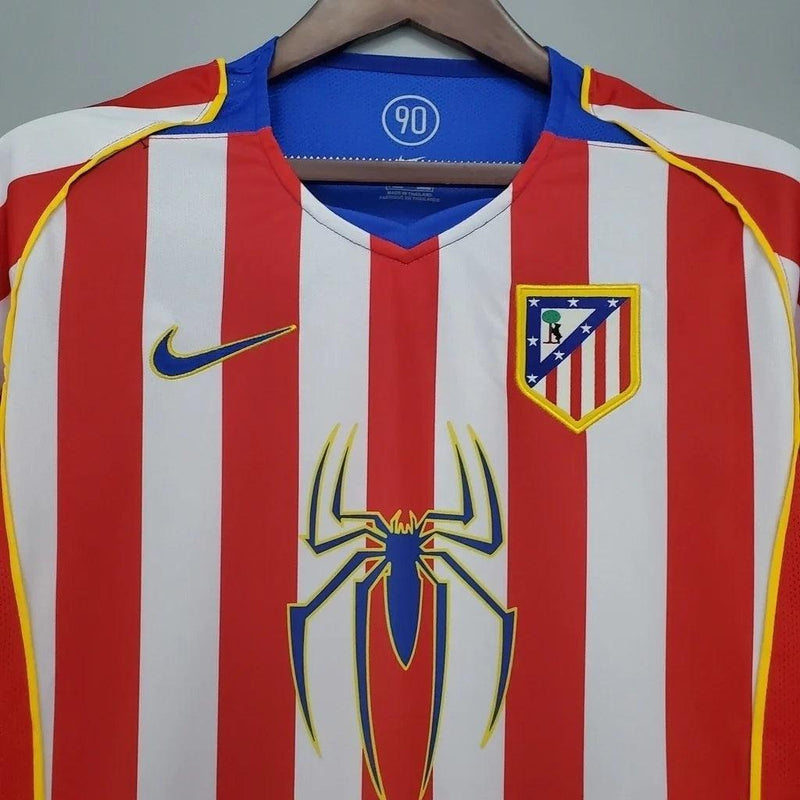 Camisa Atlético de Madrid I 2004/2005 Torcedor Nike Masculina - Retrô