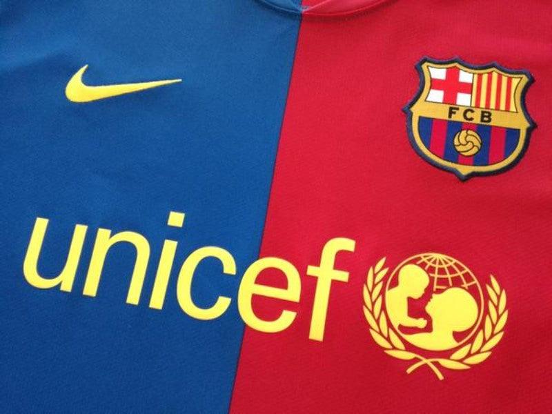 Camisa Barcelona I 2008/2009 Nike Torcedor - Azul e Grená - Retrô