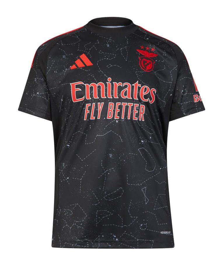 Camisa Benfica II 24/25 Torcedor Adidas - Preto e Vermelho