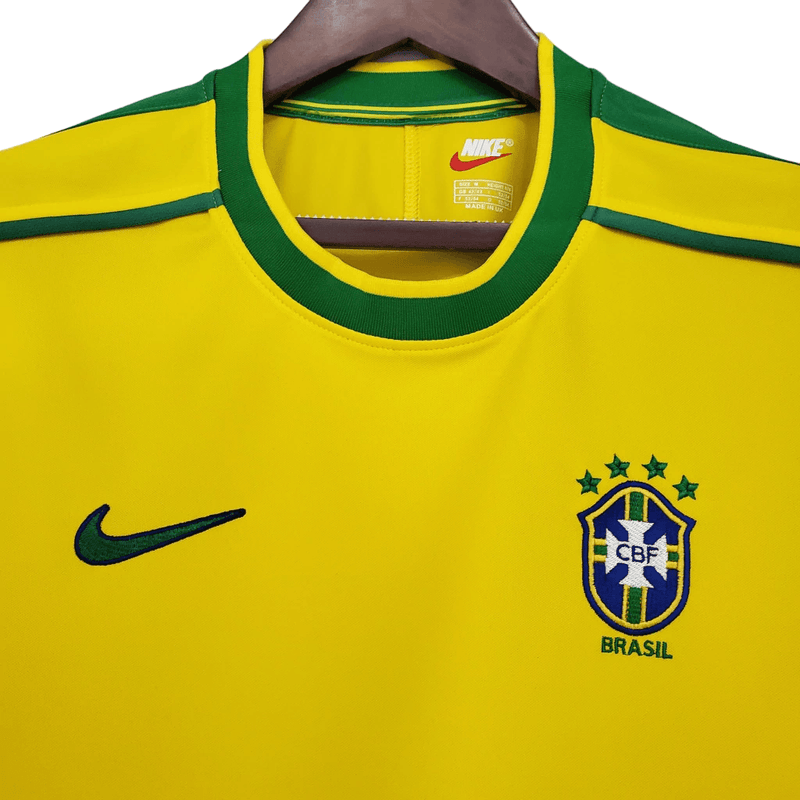 Camisa Seleção Brasileira I 1998 Nike - Amarela - Retrô