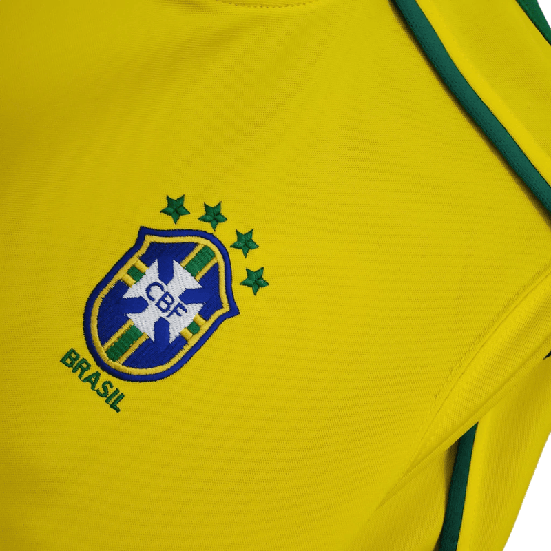 Camisa Seleção Brasileira I 1998 Nike - Amarela - Retrô