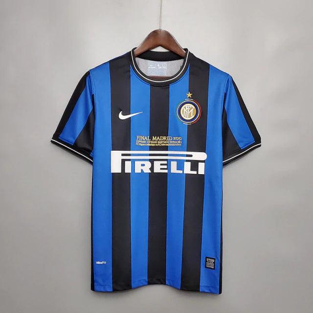 Camisa Inter de Milão I 2009/2010 Nike - Azul e Preta - Retrô