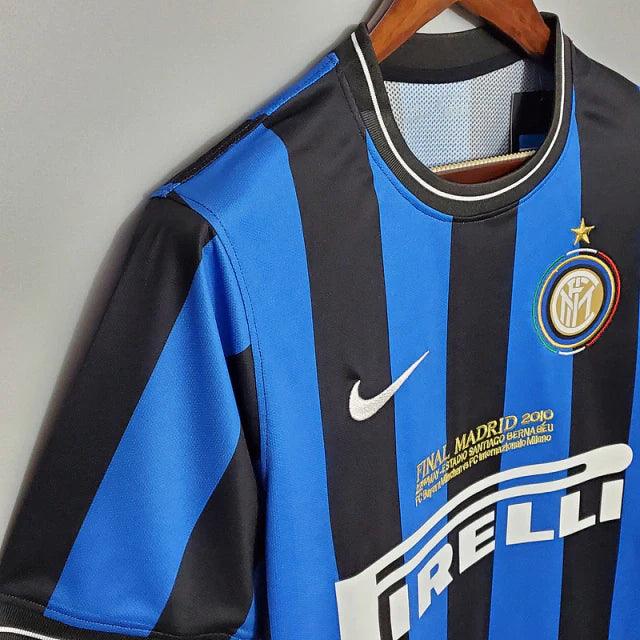 Camisa Inter de Milão I 2009/2010 Nike - Azul e Preta - Retrô