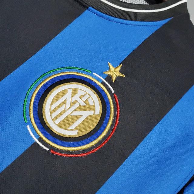 Camisa Inter de Milão I 2009/2010 Nike - Azul e Preta - Retrô