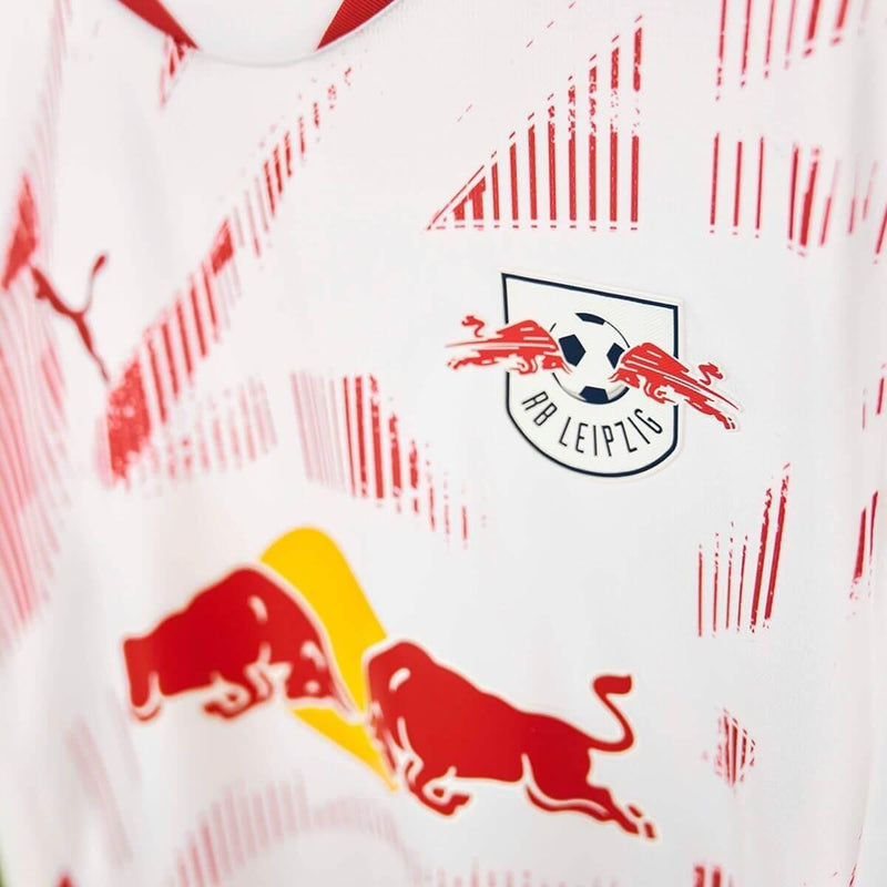 Camisa RB Leipzig I 24/25 - Torcedor Puma - Branco e Vermelho