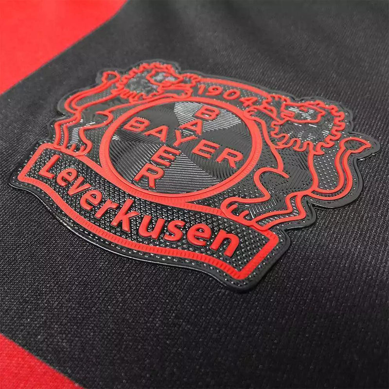 Camisa Bayer Leverkusen - I 23/24 Torcedor Masculino - Preto e vermelho