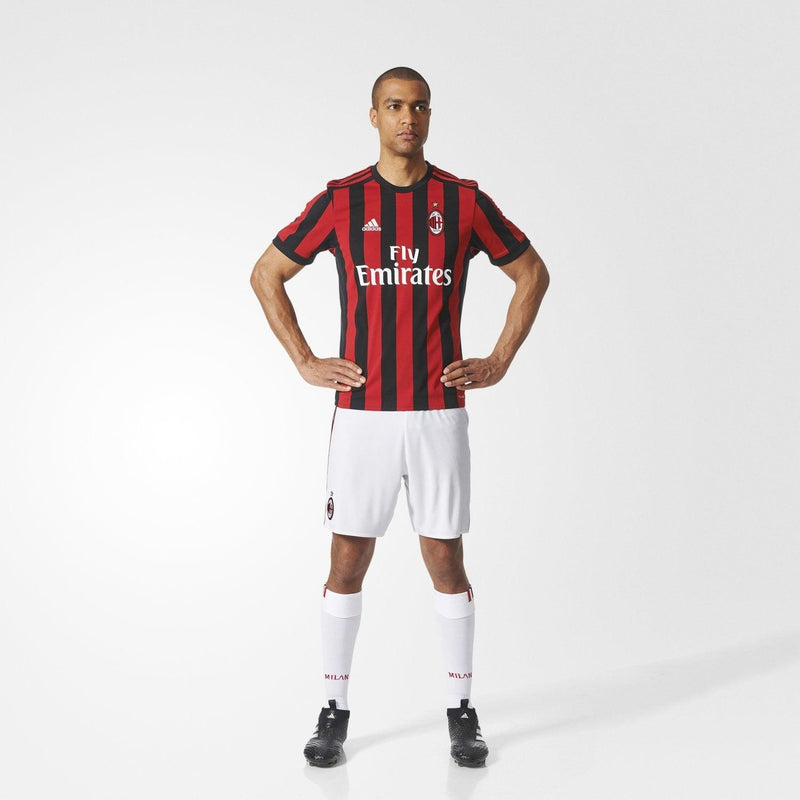 Camisa Milan I 2016/2017 Adidas Torcedor - Vermelha e Preto - Retrô