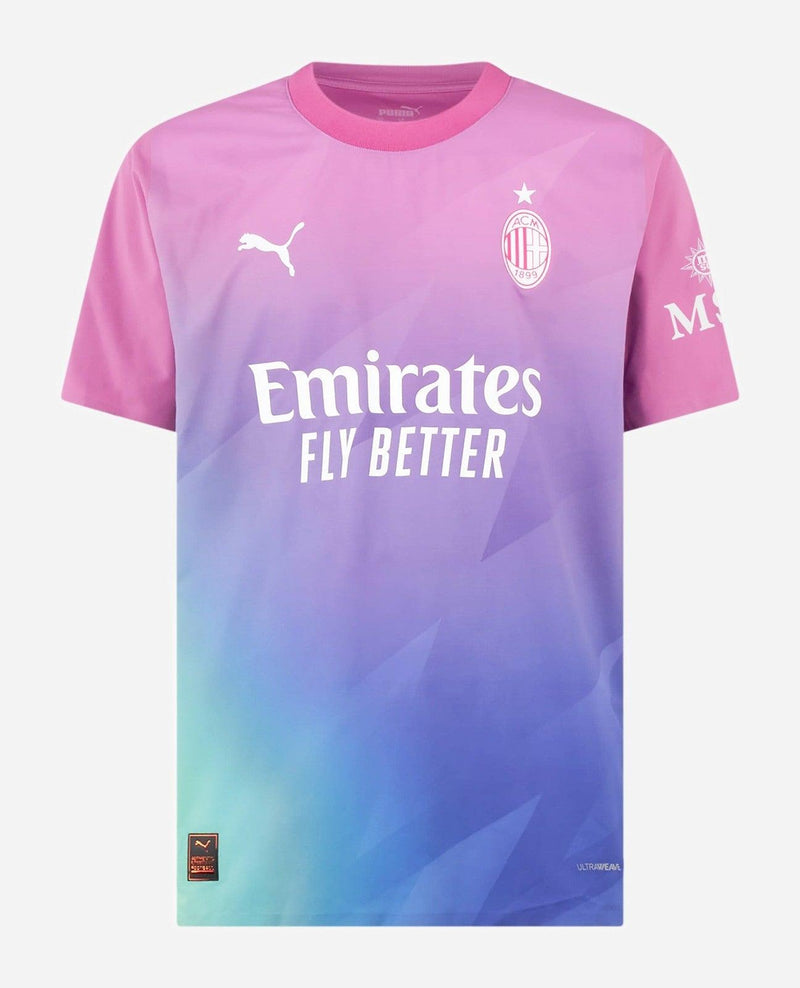 Camisa AC Milan III 23/24 - Torcedor Puma Masculina - Rosa