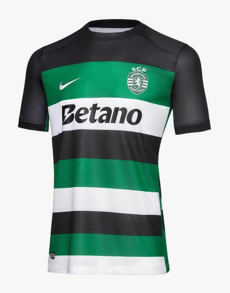 Camisa Sporting I 24/25 - Torcedor Nike Masculina - Verde Preta e Branca